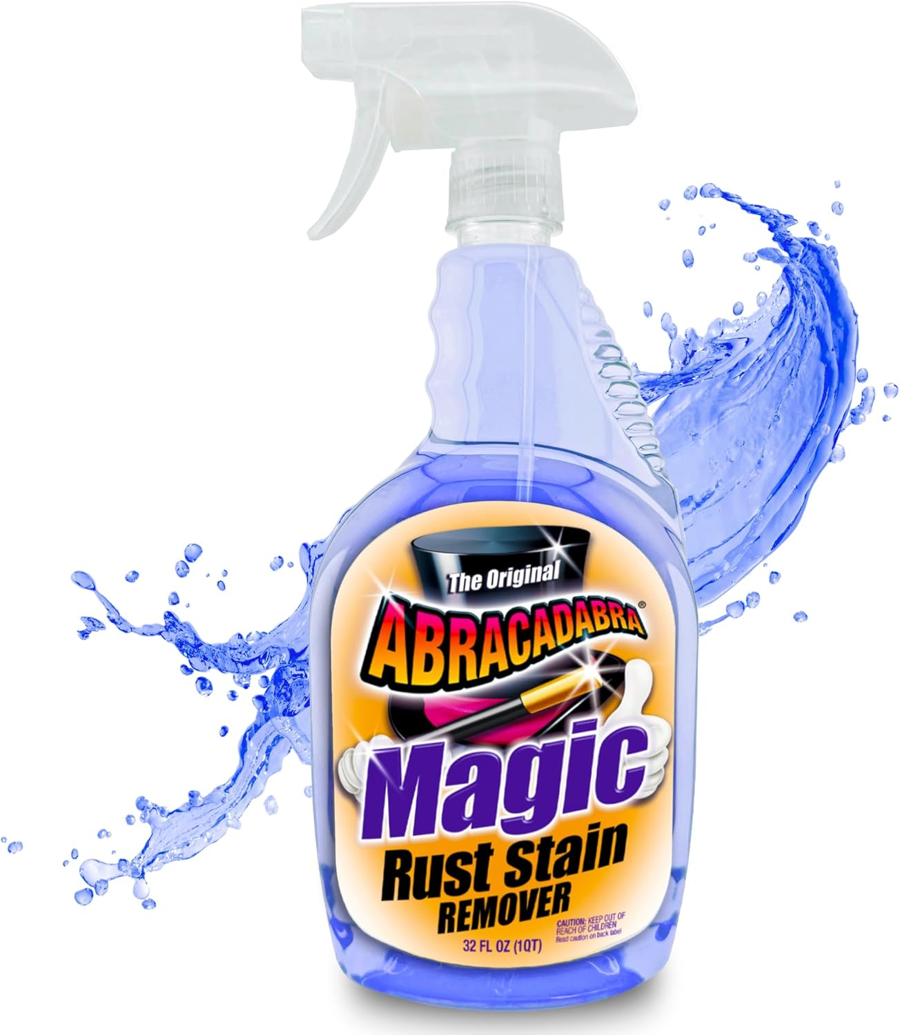 Abracadabra® Magic Rust Remover 32oz – Rust Stain, Hard Water & Calcium Remover for Concrete, Fiberglass, Glass, fabrics, Vinyl, Metals, Carpet & More – Fast & Powerful Cleaning for Home & Outdoor Use