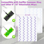 24 Pack Microfiber Mop Pads Compatible with Swiffer Sweeper Mop, Reusable & Disposable Replacement Pads for Wet & Dry Use, Sweeper Refills for Multi-Surface Floor Cleaning