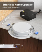 Sunco 24 Pack 6 Inch LED Recessed Light, Ceiling Canless Recessed Lights, Baffle Trim, 850 LM, 14W, Selectable CCT 2700K/3000K/4000K/5000K/6000K, Dimmable, Wafer Thin with Junction Box