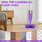 Reusable Mop Pads Compatible with Swiffer WetJet Mop, SealUncle Washable MicrofiberDry Wet Mopping Refill for 10"- 12" Spray Mops,All Purpose Floor Cleaning,6 Pack