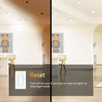 CycevSun Canless 6 Inch LED Recessed Lights with Night Light 16 Pack, Ultra Thin Wafer Downlight Indoor Exterior Soffit, Dimmable & 5 Color Selectable,12W, 120V, ETL Listed