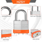 Padlocks Keyed Alike, Pack of 60, Laminated Steel Keyed Lock (1-9/16", 40mm), Padlocks with Same Key, Normal Shackle, for Toolbox, Locker & StorageUnit or More