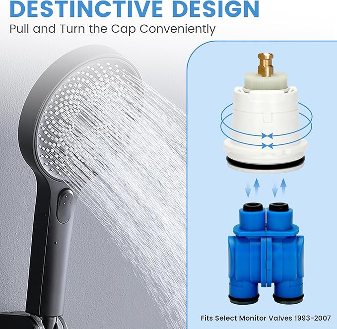 RP19804 Shower Cartridge Compatible with Delta Faucet 1300/1400 Series Tub and Shower Valves, RP19804 Cartridge Replacement Fits Select Monitor Valves 1993-2007 (1 PCS)