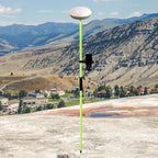 GPS Pole, 6.6FT Surveying Prism Pole, 2M Prism Pole for Land Surveying, Black