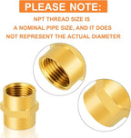 GASHER 8PCS Brass Pipe Fitting Hex Coupling Kit 1/8 inch 1/4 inch 3/8 inch 1/2 inch