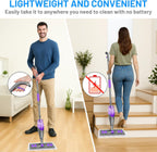 Spray Mops for Floor Cleaning - Wet Dry Mops with 6 Disposable Pads for Swiffer Powermop - Refillable Bottle for Hardwood Tile Home Kitchen - Absorbs Pet Hair Dust Stains
