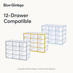 BLUE GINKGO 12 Dividers - Compatible with Large 12-Drawer Storage Cabinet (12-Pack) - Clear