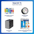 Express Water 10 Stage Reverse Osmosis Alkaline Water Filtration System - Under Sink Water Filter with Faucet and Tank, 100 GPD