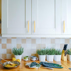 Asidrama 10 Pack 3.75 Inch(96mm) Brushed Gold Kitchen Cabinet Handles, Vintage Retro Cabinet Pulls Kitchen Cabinet Hardware for Cupboard Drawer Pulls