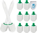 AUAUY 10 Pack Pumice Stone with Handle, Toilet Bowl Pumice Stone for Cleaning, Hard Water Toilet Ring Remover, 2 Handle + 10 Pumice Stones for Cleaning Toilets, Bathtubs, Grills, Kitchen Sink