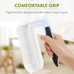 Amazer Scrub Brush for Cleaning Comfort Grip Shower Scrubber Stiff Bristles with Handle Heavy Duty Cleaner Brush for Tub Sink Carpet Floor - Pack of 2 (Black+Black)