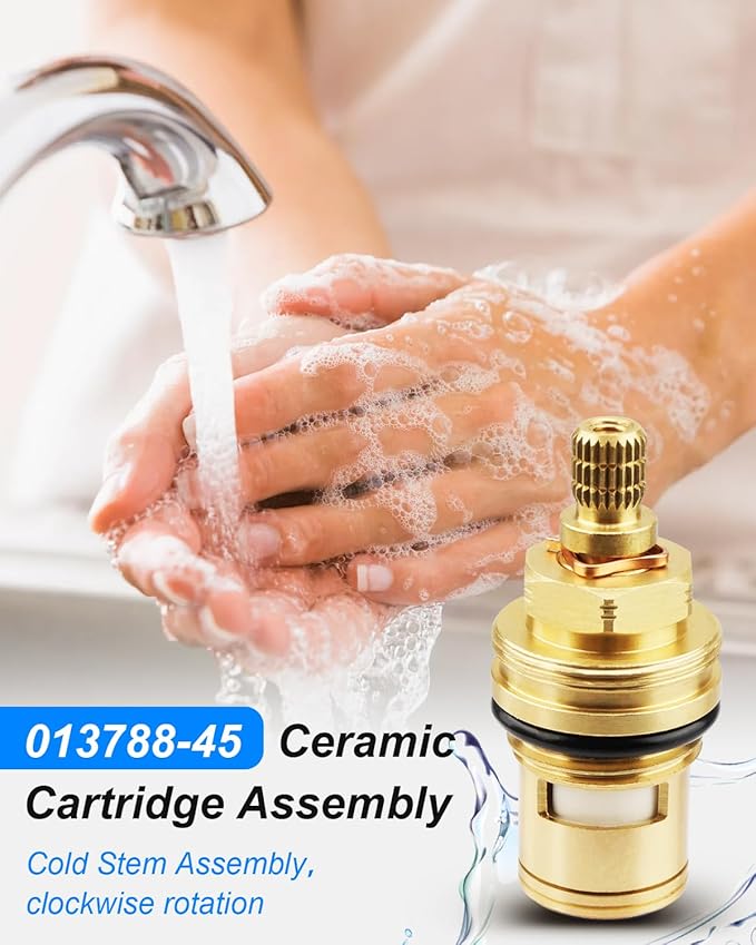 Ceramic Cartridge Assembly 013788-45 Fit for T&S Brass Faucets, Cold Ceramic Cartridge Assembly 20I-125PSI 40-140F