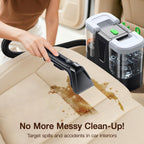 LABIGO Portable Carpet & Upholstery Cleaner, 18Kpa Carpet Cleaner Machine for Deep Stain Removal, Spot Cleaner for Pet Accidents, Area Rugs, Stairs, Car Seats & Couches, Includes Tools & Self-Cleaning