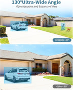 《130°Wide Angle-Lens & Dual Power Mode》Outdoor CCTV Security Camera System with 2-Way Audio,8.0MP IP Wired Security Cameras,Home Surveillance Video Equipment with 4K NVR