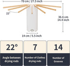 Wall Mounted Clothes Drying Rack Tripod,Foldable Drying Rack,Wall Mounted Drying Rack Clothing,Over The Door Drying Rack for Laundry Bedroom Household Wooden