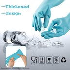 36 Pair Reusable Household Gloves Long Rubber Dishwashing Gloves Kitchen Cleaning for Dishes Clean Gardening