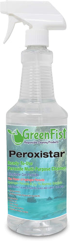 GreenFist Hydrogen Peroxide All Purpose Surface (Glass, Carpet,Stain Remover) Cleaner (1 Quart, 32 oz Spray)