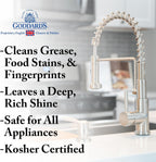 Goddard's Stainless Steel Cleaning Spray for Kitchen Appliances – Removes Grease & Food Stains, Brightens Surfaces to Streak-Free Shine, Resists Fingerprints, 23 oz