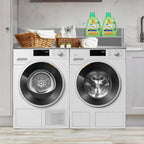 Royxen Laundry Countertop with 2-Tier Shelf Universal Fit, Washer and Dryer Countertop with Storage Space, Shelf Height 11.5 Inches, Solid Wood, Grey