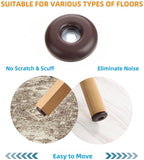 1-1/2" Screw on Furniture Sliders-Furnigear Heavy Duty PTFE (Teflon) Chair Leg Slides Glides Move Your Furniture Easy & Safely - Best Floor Protector(Brown-40pack)