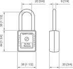 Lockout Tagout Locks, Safety Padlock, Keyed Differently Loto Safety Padlocks for Lock Out Tag Out Kits Station (Yellow 11-20)