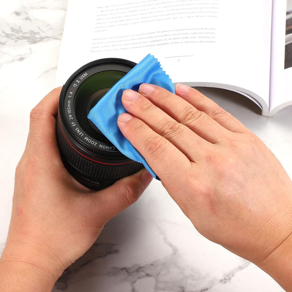 PATIKIL Eyeglass Microfiber Cleaning Cloth 5.5"x5.5", 100 Pack Glasses Cleaning Cloth Soft Wipe Screen Cloth for Camera Lens Eyeglasses Screens, Gray