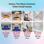 One N Done Toilet Flange Repair Kit - Toilet Kit For Low or Broken Flange. Toilet Wax Ring Replacement Kit W/Toilet Flange Extender Kit, Easy Toilet Bolts, & Toilet Caps For Bottom of Toilet. 10X