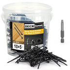Deck Screws #10X5’’, T25 Star Torx Drive Flat Head Wood Screws, Black, 5lb