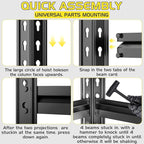 TigerParty 2050LBS Heavy Duty Garage Shelving, 5-Tier Adjustable Storage Shelves, Metal Shelving Unit and Storage Rack for Pantry, Basement, Warehouse, 72" H x 36" W x 16" D, MDF Borad