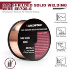 ARCCAPTAIN MIG Welding Wire, MIG Wire ER70S-6 2Lbs Gas Solid Carbon Steel Low Splatter MIG Welding Wire Compatible With Lincoln Miller Forney Harbor Welder 1KG (0.023" 2Lb)
