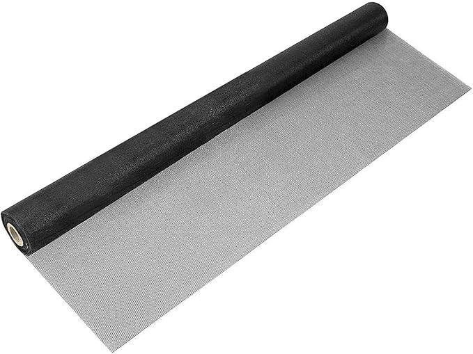 NeatiEase Window Screen Roll, 59"x100' Adjustable Flexible Fiberglass Screen Door Mesh - DIY Replacement Kit for Patio Porch Door Windows and Sliding Screen Doors(Black)