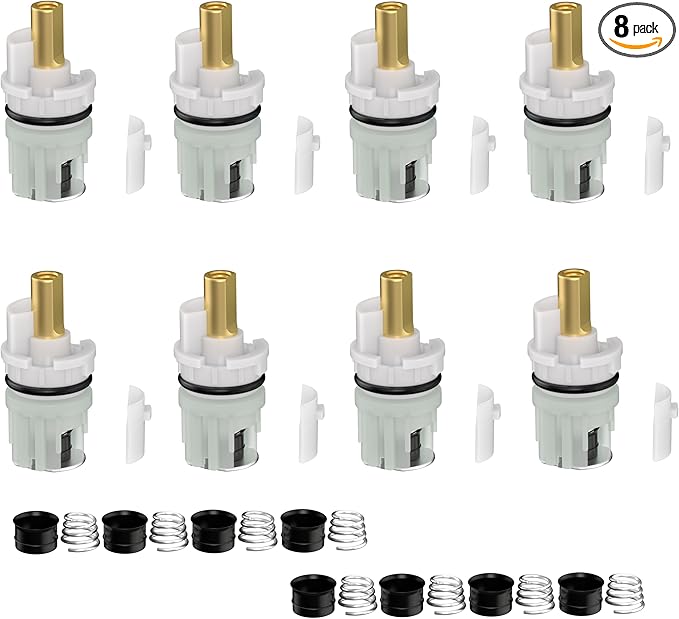 RP25513 Faucet Stem Replacement for Delta two handle Faucet Repair Kit Includes RP24096 Cartridge RP4993 Seat and Spring RP24097 Turn stop1/4, 8 pack