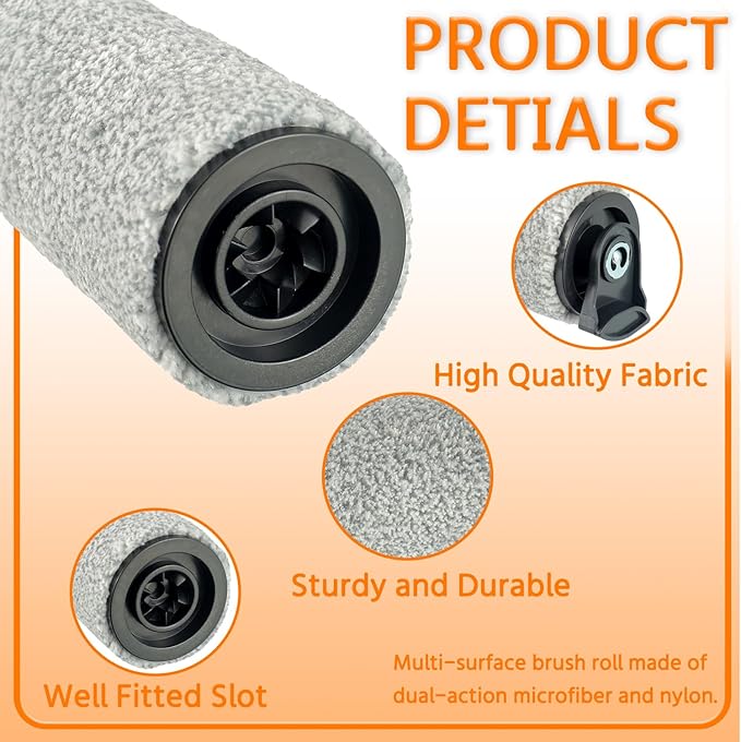 HEPA Filter and Roller Brush Replacement for Tineco iFloor 3 and Floor One S3 Cordless Wet Dry Vacuum Cleaner, 3 Brush Rollers and 3 HEPA Filters