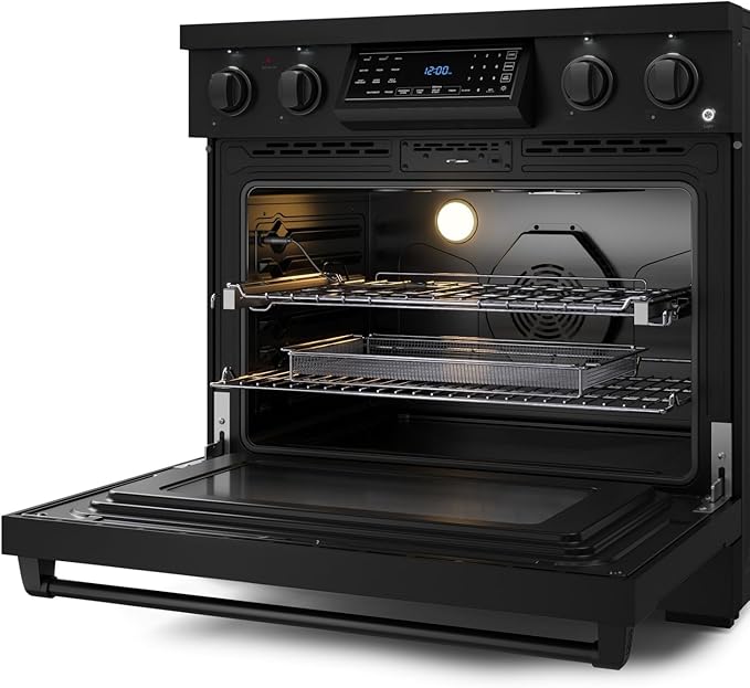 Gordon Ramsay by THOR Kitchen 36 Inch Professional Electric Range with Tilt Panel Touch Control in Black