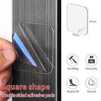 Double Sided Mounting Tape Squares -Pack of 80, 2-3/8" Strong Adhesive Pad for Walls, Double Stick Pad Waterproof Removable, Sticky Nano Gel Pads,Clear Industrial Double Tape,（ 60mm ）