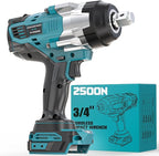 3/4" Cordless Impact Wrench Compatible with Makita 18V Battery: 1850FT-LBS(2500N.m) High Torque Impact Driver, Auto-Stop Reverse, 4-Speed Heavy Duty Impact for Car/Truck/Mower(Bare Tool)