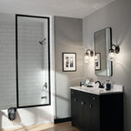 Kichler Lyndon 11.25" Wall Sconce in Architectural Bronze, 1-Light Indoor Outdoor Wall Light with Clear Seeded, (11.25" H x 5" W), 49444AZ