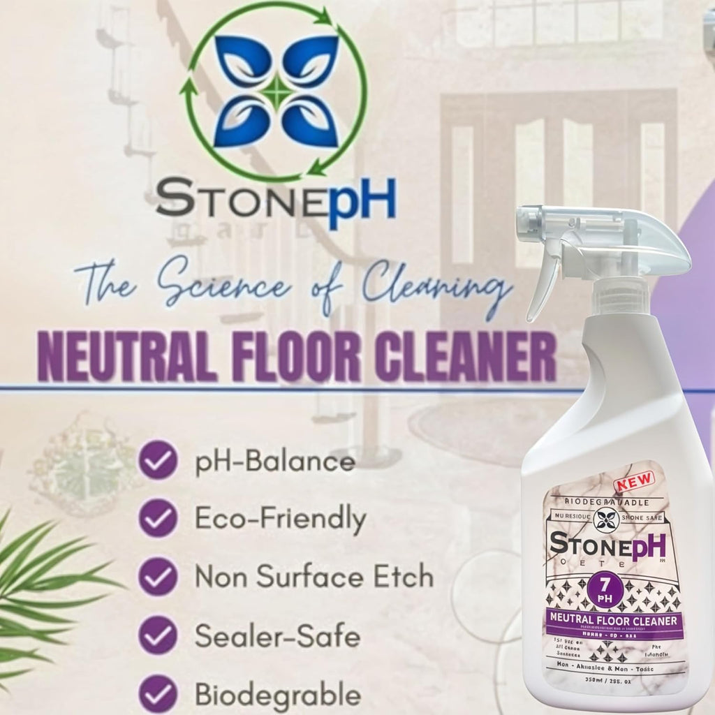 Natural Stone Cleaner - Limestone, Slate & Travertine Cleaner - Natural Stone Shower Cleaner For Marble - Concentrated PH Neutral Floor Cleaner Lavender (25 Fl. Oz)