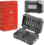 Saker 42-in-1 Magnetic Screwdriver Set for Christmas Gifts, Screwdriver Kit with T Handle & Storage Case, Gifts for Men, DIY, Furniture, Computer, and Bicycle Repair, Grey