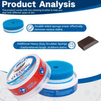 Cooktop Cleaner Paste,the Pink Of Stuff, Miracle All Purpose Cleaning Paste,Easily Remove Burned-On Food, Grease and Watermarks, Leaving Your Glass Cook Top Sparkling 10 oz