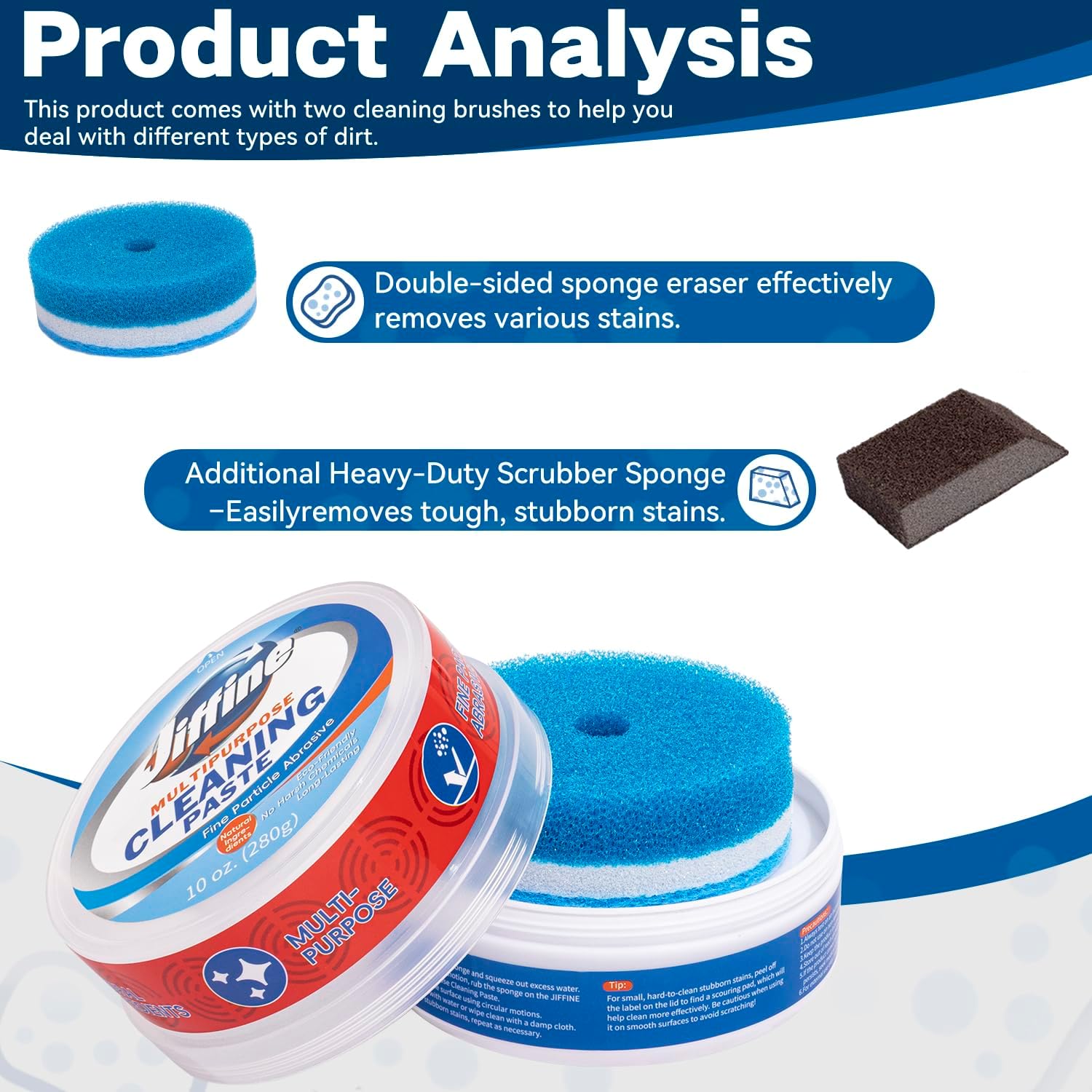 Cooktop Cleaner Paste,the Pink Of Stuff, Miracle All Purpose Cleaning Paste,Easily Remove Burned-On Food, Grease and Watermarks, Leaving Your Glass Cook Top Sparkling 10 oz