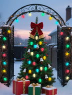 25 Pack C9 Multicolor Christmas Light Bulbs, C9 Incandescent Replacement Bulbs for Christmas String Light, Candle Lamps, E17 Intermediate Base, 7Watt