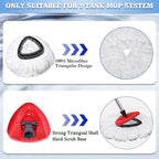 6 Pack Mop Replacement Heads Compatible with Oceda EasyWring 1-Tank System - Includes 1 Mop Base, Microfiber Mop Refills, Easy Cleaning Mop Head Replacement