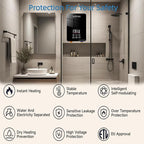 Tankless Water Heater Electric 240V-7000W. Instant Water Heater for Kitchen、Bathroom、Under Sink.On Demand Hot Water Heaters Electric with Digital Display.Continuous Flow Point of Use On Demand Heating