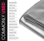 PROTARP Extreme Heavy Duty 22 Mil Tarp Cover, Waterproof, UV Resistant, Rip and Tear Proof, Poly Tarpaulin with Reinforced Edges for Roof, Camping, Patio, Pool, Boat. (Silver/Black 20′ X 30′)