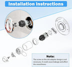 RP46463 Delta Shower Cartridge Compatible for Delta Monitor 17 Series (2006-Present) Dual Function Bath Tub and Shower Faucet Parts Delta Shower Faucet Cartridge with Seat and Spring Adapter