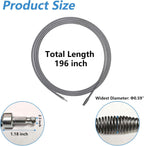 Drain Snake, Spring Drain Clog Remover with Electric Drill Connector, Durable Metal Drain Hari Cleaner Tool for Shower Kitchen Sink Bathroom Toilet Clogged Unclogger,1 Pcs 196.8 Inch 16.4 FT