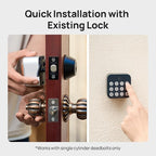 Anona Holo Wi-Fi Smart Lock with Keypad, Keyless Entry Deadbolt Door Lock with App Remote Control, AutoLock & Anomaly Detection, Non-Destructive Installation, Supports Alexa, Apple Home