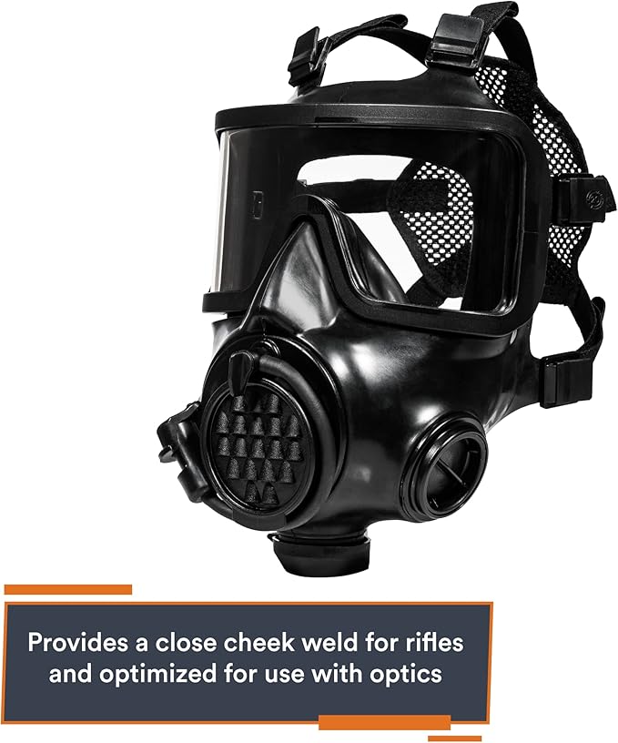MIRA SAFETY CM-8M Full-Face CBRN Gas Mask W/Canteen - Reusable Survival Nuclear Chemical Respirator for Prepper Gear and Supplies - Best Particulate Protection for Disaster, Tactical, & General Use