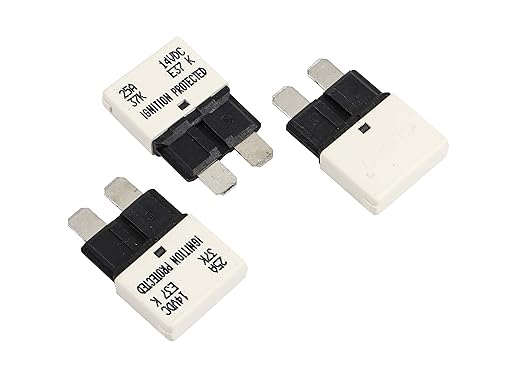 GLOSO Circuit Breakers E37 Auto (T1) Reset Low Profile ATC/ATO - (25A - 3 Pack)